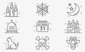 Halloween Icons Vector - Vector Graphics #53955