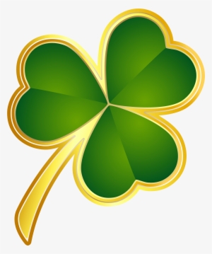 St Patricks Day Gold Shamrock Png Clipart - St Patrick's Day Clip Art #54183