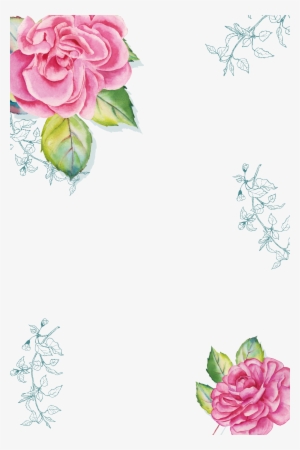 Border Design, Floral Watercolor Background, Watercolor - Border Line ...