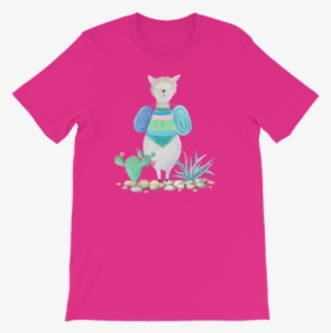 Watercolor Cute Llama Print - Shirt Nose #55141