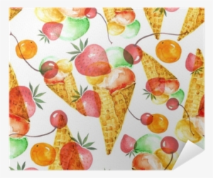Vintage Watercolor Seamless Pattern - Ice Cream #55683