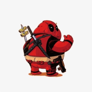 Deadpool Png Image Background - Fat Deadpool #57769