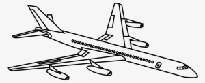 Vector Jet Black And White Png Free - Toy Airplane Line Drawing #58511