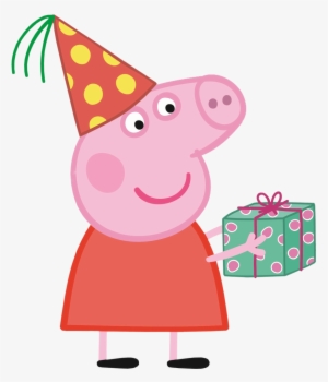 Pink Party Hat Png - Peppa Pig E Teddy Png #58710