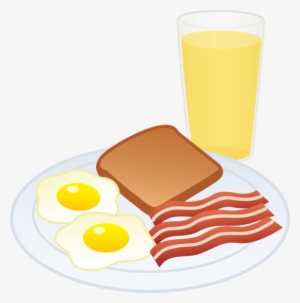 Eggs Bacon Toast And Juice - Breakfast Clipart Png #58938