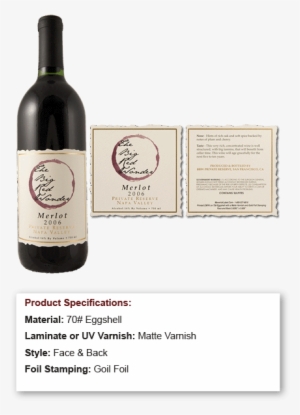 Red Watercolor Circle On Eggshell Ripped Edge Square - Wine Bottle #58986