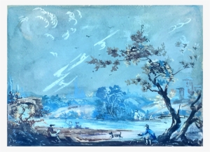 Italian School "artist By The Water" - Painting #59037