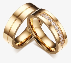 Wedding Ring Png Image - Engagement Couple Rings Gold #59107