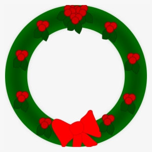 Wreath Clipart Happy Holiday - Guirlanda De Natal Desenho #59303