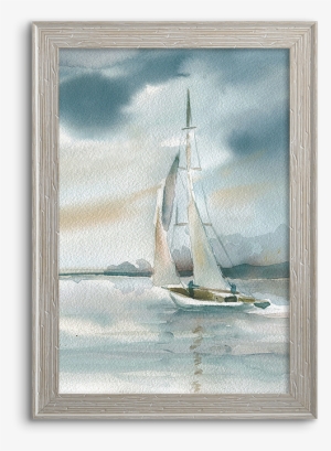 Coastal Watercolor ~ Sailboat #59717