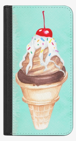 Watercolor Ice Cream Cone Cherry Casetify - Iphone #59891