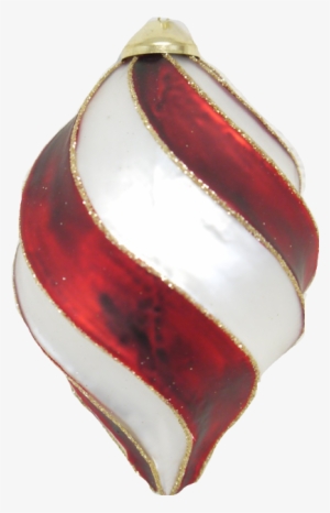 Red And White Swirl Ornament - Onyx #500640