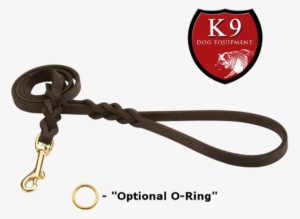 Braided Leather Dog Leash - Leash #501539