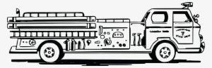 Free Clipart Of A Fire Engine - Fire Truck Line Art #501664