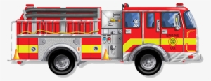 Fire Truck Png Background Clipart - Giant Fire Engine Floor Puzzle #501905