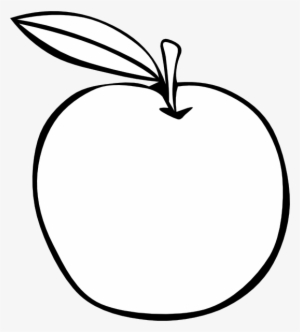 Apple Coloring Fruit Svg Clip Arts 540 X 599 Px - Clipart Fruits And Vegetables Black And White #502006