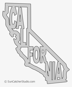 California Map Shape Text, Outline Scalable Vector - Pattern #502417