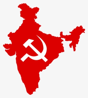 Image Freeuse Download File Flag Map Of India Party - Communist Party Of India Flag #502529