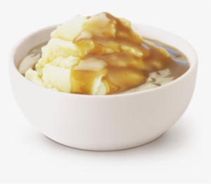 Black And White Mashed Potatoes And Gravy More Information - Mashed Potato With Gravy Png #503159