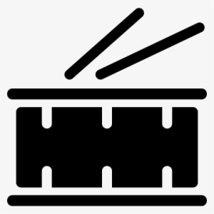 Drum With Drumsticks Vector - Musical Instrument #504239