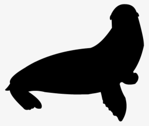 California Sea Lion Silhouette By Grandechartreuse - Sea Lion Silhouette Png #505337