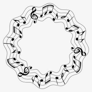 Musical Note Sound Circle Clef Free Commercial Clipart - Musical Notes Circle Png #506402