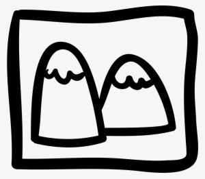 Mountains Hand Drawn Image Outline Comments - Icon #506546