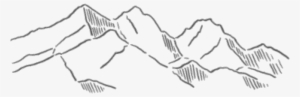 Ftestickers Mountain Outline Doodle Black - Mountain Drawing #506588