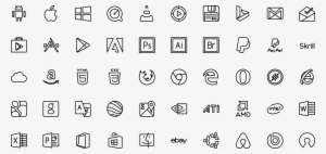 Icon Logos And Brands - Free Download Vector Icon Pack #507226