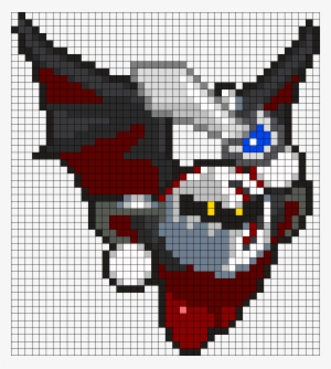 Dark Meta Knight Perler Bead Pattern / Bead Sprite - Meta Knight Pixel Art #507627