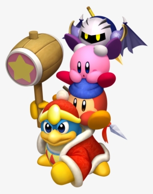 King Dedede With Waddle Dee On His Back With Kirby - Kirby Meta Knight King Dedede Waddle Dee #507865