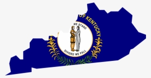 Kentucky Map Usa State Flag America Kentuc - Kentucky State Outline With Flag #509009