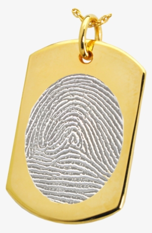 Dog Tag Fingerprint Jewelry - Fingerprint Teardrop Heart Sterling Silver Cremation #509039