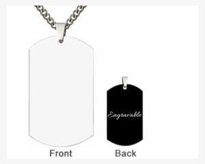 Photo-engraved Black Titanium Steel Dog Tag Necklace #509380