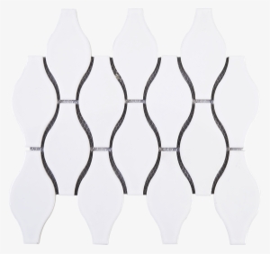 Oversize Diamond Pattern White Ceramic Mesh Mounted #509451 Oversize Diamond Pattern White Ceramic Mesh Mounted #509451