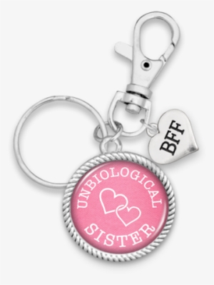 Unbiological Sister Bff Charm Key Chain - Watercolor Elephants Charm Key Chain Apparel #509565