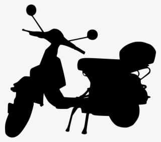 Png File Size - Moped Silhouette #5000104