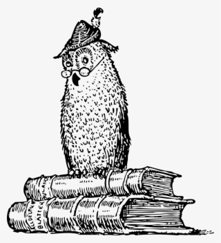 Owl On Books Png #5001483