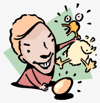 Vector Illustration Of Goose That Lays The Golden Egg - Vector Graphics #5003934