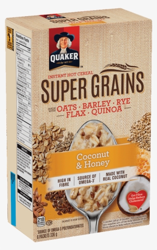 Quaker® Super Grains Coconut & Honey Instant Hot Cereal - Quaker Super ...