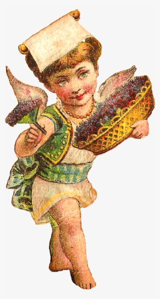 Angel Image Flower Antique Download Png - Illustration #5007097