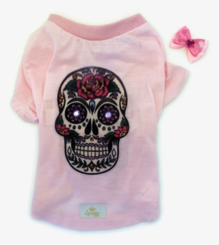 Blusa De Malha Rosa Caveira Mexicana - Skull | Sugar Skull | Candy Skull | Day #5007226