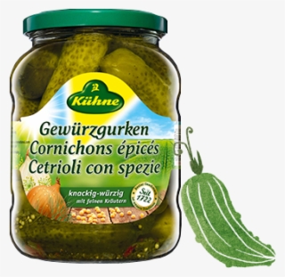 Pickled Gherkins - Kuhne Barrel Pickles Png Transparent #5008365