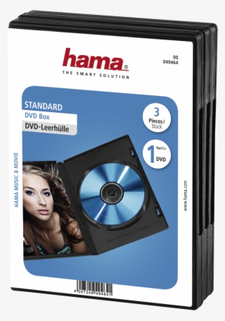 Standard Dvd Jewel Case, Pack Of 3, Black - Hama Storage Dvd Jewel Case - Black #5008366