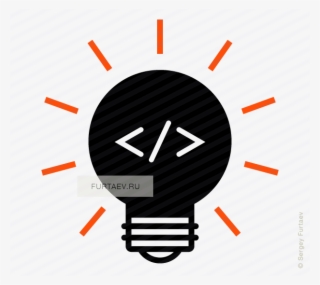 Vector Icon Of Shinning Light Bulb With Code Sign Inside - Vector Graphics #5011268