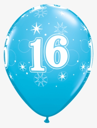 16 Around Robins Egg Latex Balloons - 50th Birthday Balloon Transparent #5012907