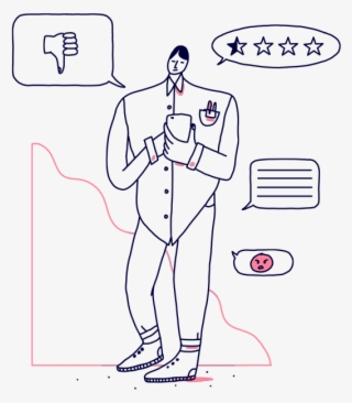 An Illustration Of A Man Writing A Bad Online Review - Man Writing A Letter #5014407
