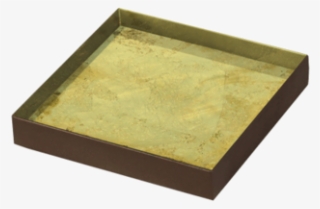 Tgn 020386 Gold Leaf Mini Glass Tray Metal Rim Re S - Wood #5014529