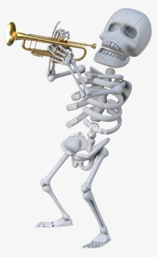 Skeleton Trumpet Png Png Freeuse Library - Skeleton Playing Trombone #5019129