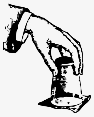 Glass Trick Clipart, Vector Clip Art Online, Royalty - Holding Glass Pencil Art Png #5019818